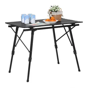 Alu Campingtisch Klapptisch Gartentisch Rolltisch Höhenverstellbar Picknick BBQ - Bild 1 von 12