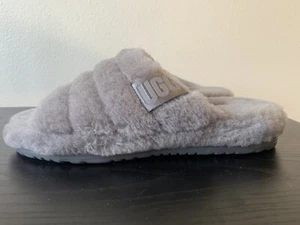 NEU HERREN UGG FLUFF YOU METALL ANTHRAZITGRAU HAUSSCHUHE NEU. # Pantolette Sandale - Bild 1 von 7