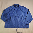 Veste coupe-vent en laine pour hommes XXL bleu royal poches à capuche zippée complète doublée de maille