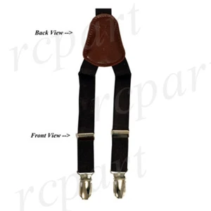 New Y back Kid's Boy's Suspender Braces adjustable strap clip on casual brown - Picture 1 of 2