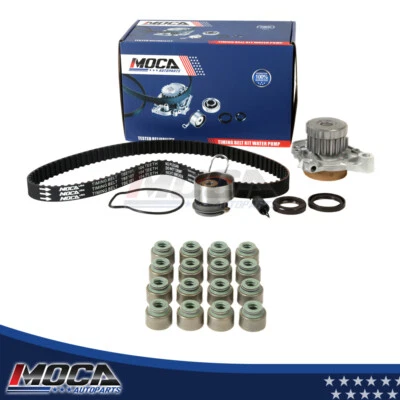 Kit de correia dentada conjunto de vedação de haste de válvula de bomba de água compatível com 2001-2005 Honda Civic 1.7L - Imagem 1 de 4