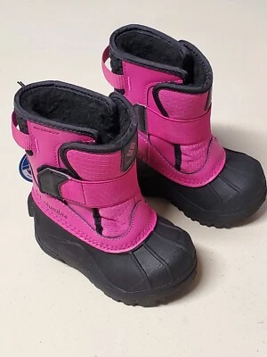 Columbia Bugaboot Celsius Botas de Nieve Impermeables Niñas Pequeñas Talla 6 Fucsia Nuevas Foto 1 de 4