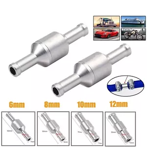 2X 6/8/10/12mm One Way Non Return Check Valve Air Fuel Petrol Diesel Oil Vacuum - Imagen 1 de 16