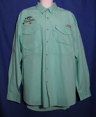 Columbia Shirt Size XL Performance Fishing Gear Aqua Green New - Image 1 of 4