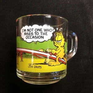 Vtg 1978-80 Garfield Glass Mug McDonald’s I’m Not One Who Rises to the Occasion - Picture 1 of 5