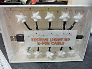 Target Bullseye Vivitar Festive Light Up 8-Pin USB-C Charging Cable Cute NEW - Picture 1 of 8