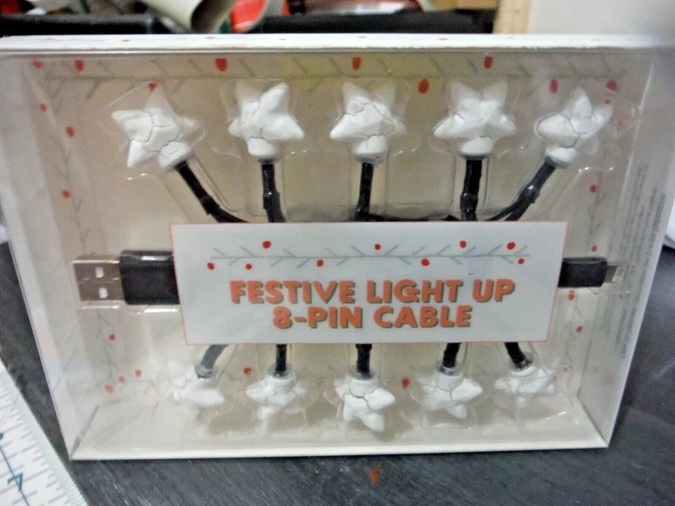 Target Bullseye Vivitar Festive Light Up 8-Pin to USB-C Charging Cable