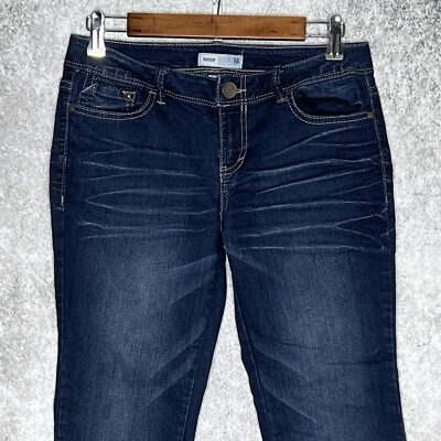Route 66 Mujer Dobladillo Crudo Calce Clásico Bootcut Jeans Talla 4 Elástico Lavado Oscuro Foto 1 de 4