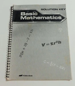 A Beka Basic Math Solution Key wire bound - Imagen 1 de 1