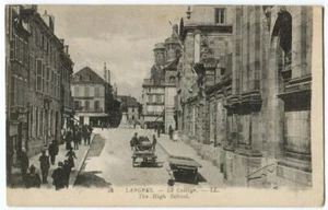 LANGRES FRANCE LE COLLEGE POSTAL ANTIGUA CP 080211 OS - Imagen 1 de 2