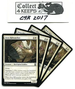 Magic MTG Eternal Masters 2015: 4x4 Aven Riftwatcher juego sin jugar 001 - Imagen 1 de 1
