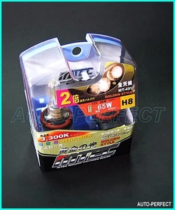 JDM MTEC H8 GOLDEN ION YELLOW HEADLIGHT HALOGEN BULB - Picture 1 of 2