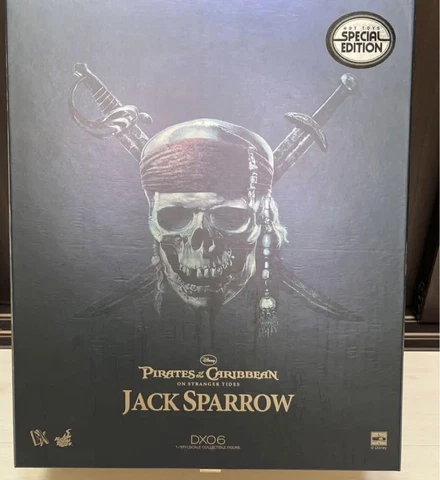 Hot Toys Pirates Of The Caribbean Captain Jack Sparrow Figure Soft Vinyl Used Cover