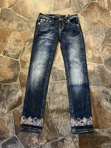 Miss Me Girls Cuffed Stretch Skinny Jeans!!(Size 12)27” Inseam - Picture 1 of 6