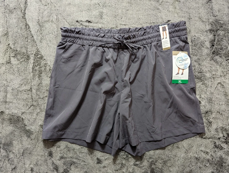 Mondetta Stretch Relaxed Fit Woven Pull On Shorts Women's Size XL Purple