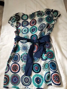 Rote Heringe Tunika Stil Bluse Mehrfarbig Seidenmischung Größe UK 10  - Bild 1 von 10