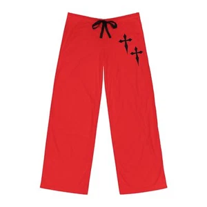 Men's Lounge Pajama Pants with Crosses & SUN Design | Comfortable Sleepwear, - Picture 1 of 5