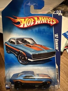2009 Hot Wheels #149 Dream Garage 3/10 '67 CAMARO Satin Blue Variant w/Blk Pr5Sp - Picture 1 of 3