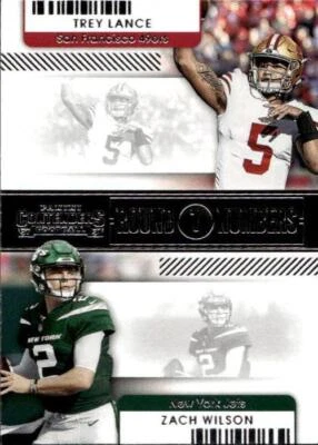 2021 Panini Contenders Trey Lance / Zach Wilson #RN-TLA Round Numbers 2P - Image 1 of 2