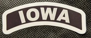 Iowa Mini Rocker Helm Aufkleber State Helmet Sticker - Bild 1 von 1