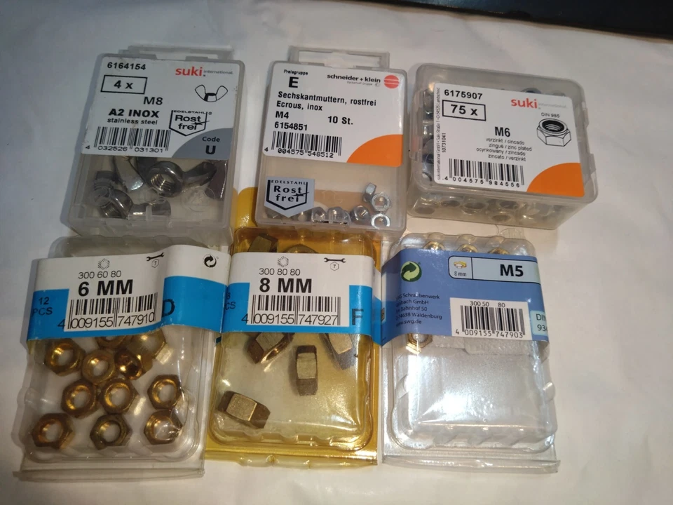 Flügel-Rändel-Mutter Sicherheitsmuttern Sechskantmutter Verschraubung - Bild 1 von 1