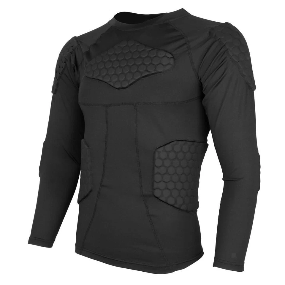 Compression Shirt for Men Cycling Tight Fitness Padded Sleeves - Image 1 of 1