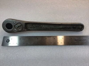 SNAP ON TOOLS#S-71 - 1/2" DR., 9-1/2" LONG, FLAT HANDLE RATCHET-USA-REBUILT-VTG. - Picture 1 of 12
