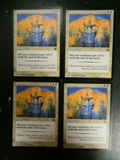 Vintage MTG Portal 2 Righteous Charge x4 White Common Cards Excellent Condition