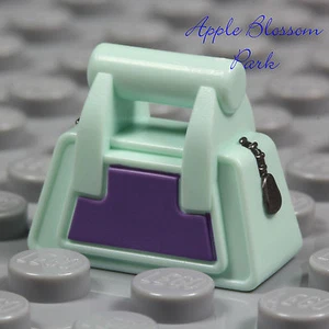 NEW Lego Female Minifig AQUA & PURPLE PURSE - Friends Minifigure Hand Bag Basket - Picture 1 of 3