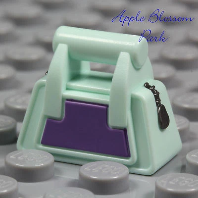 NOVA bolsa Lego feminina minifig AQUA & ROXA - Friends minifigura bolsa de mão cesta - Imagem 1 de 3