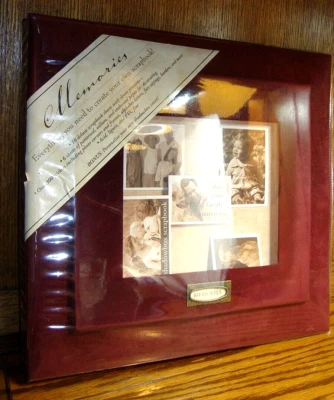 Álbum de recortes 'Memories' nuevas temporadas caja sombra cubierta álbum artesanal borgoña 656 Foto 1 de 4