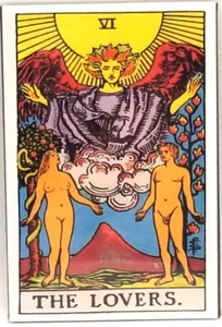 2x3 Fridge/Locker Magnet Tarot Major Arcana The Lovers - Picture 1 of 2