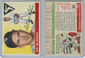 1955 Topps Baseball, #32 Ed McGhee, Chiacgo White Sox - Picture 1 of 1