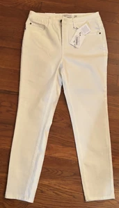 Gibson Latimer schmale Passform knöchellange weiße Jeans Größe 8 Einzelhandel 79,00 $ neu mit Etikett - Bild 1 von 6