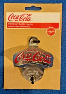 Coca-Cola Stationary Bottle Opener Wall Mounted Drink Coca Cola Metal 2017 - Picture 1 of 8