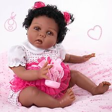Milidool 22 inch Reborn Black Baby Dolls American Lifelike Newborn Girl Doll Set