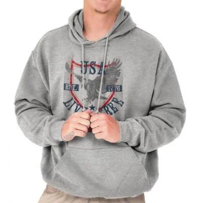 Sudadera con Capucha Manga Larga USA Live Free Rise Above Eagle Regalo Americano Adulto Foto 1 de 4
