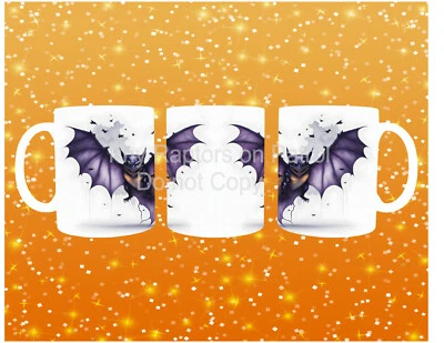 Taza de café Halloween Bat theme 15 oz, ELECCIÓN, personalizada, envío GRATIS, regalo, otoño Foto 1 de 4