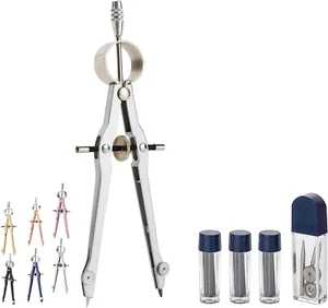 Mr. Pen- Professional Compass for Geometry, Extra Lead, Metal Compass, Compass,  - Picture 1 of 12