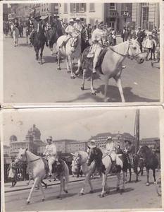 2 orig. Foto cartoline Berna sfilata parata Palazzo federale caffè federale - Foto 1 di 2