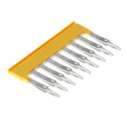 2pcs WEIDMULLER ZQV 2.5/9 1608930000 Cross-connector 9 Poles Yellow New ✦KD - Image 1 of 4