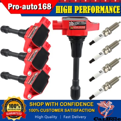 4pcs Ignition Coil + 4pcs Spark Plug Kit for 2009-2019 Nissan Versa Note L4 1.6L — 第 1/4 张图片