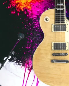 Haze E238AN Electric Guitar, Solid Mahogany Body w/Flame Maple Veneer + Free Bag - Picture 1 of 14