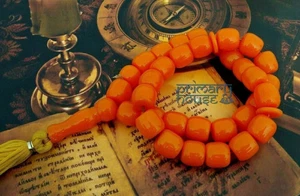 Buddhistische Mala echter BALTISCHER BERNSTEIN Gebetsperlen Armband Mala - Bild 1 von 3