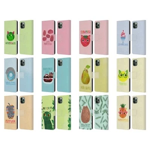 OFFICIAL PLANET CAT PUNS LEATHER BOOK WALLET CASE COVER FOR APPLE iPHONE PHONES - Picture 1 of 16