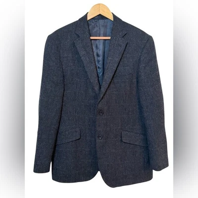 Tailorbyrd Men's 42R Navy Sportcoat Blazer Jacket 100% Wool Made in England - Изображение 1 из 4