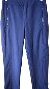 CHICOS Zenergy Sz 00=2 Women's Blue Pull Up Activewear Pants Stretch Zip Pockets - Picture 1 of 13
