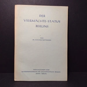 Der Vier Mächte-Status Berlins von Dr. Joachim Rottmann - German Paperback 1959 - Picture 1 of 14