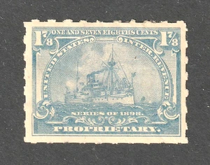 Scott # RB26p, unbenutzt, aufklappbar, vz, 17/8¢ Proprietary, 1898, kleiner Fehler - Bild 1 von 2