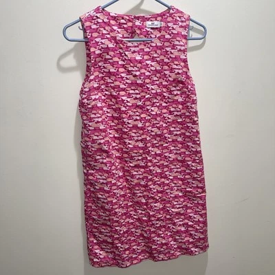 Vineyard Vines Girls Whale Print Shift Dress Size 14 Pink Cut Out Back Preppy - Image 1 of 4